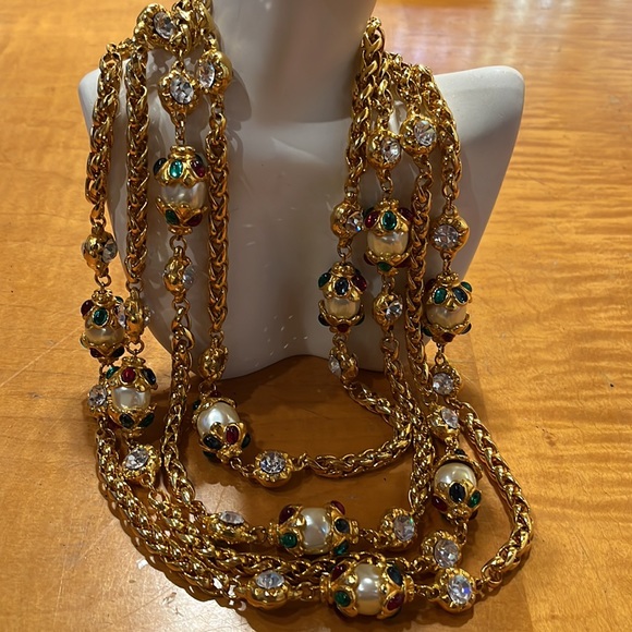 Unstamped Designer look Couture Style Collar Vintage no brand store ticket new - Picture 1 of 12